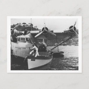 Cartão Postal Glenn Martin c/ China Clipper