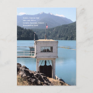 Cartão Postal Glines Canyon Dam, Lake Mills, Washington