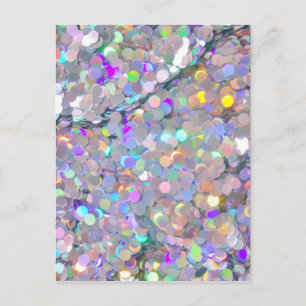 Cartão Postal Glitter Confetti Sparkles