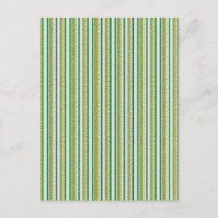 Cartão Postal Glitter de faixas verdes