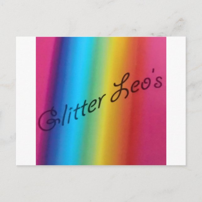 Cartão Postal Glitter Leo's (Frente)