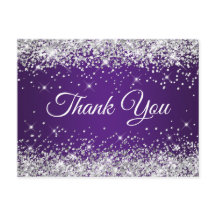 Glitter Real Roxo de Silver Sparkasse Obrigado