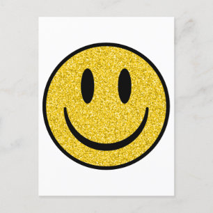 Cartão Postal Glitter Smile Face