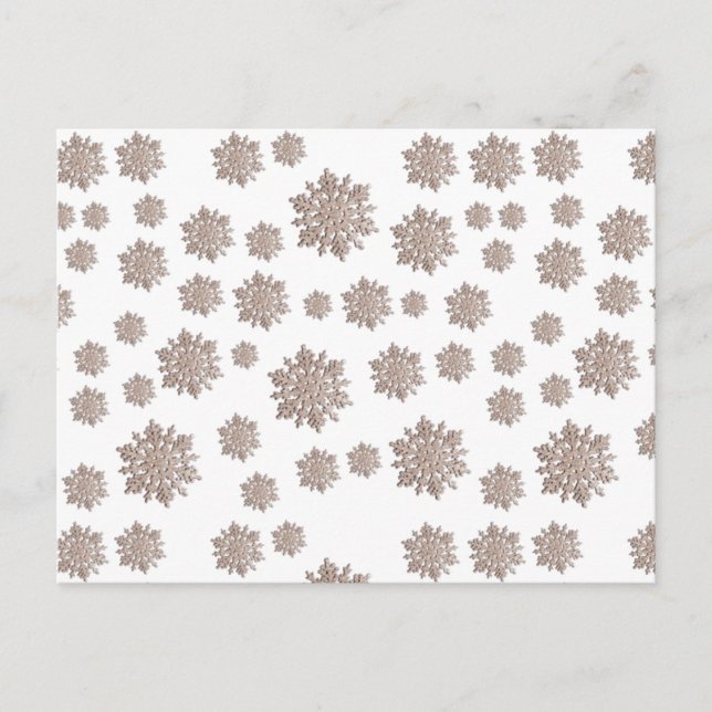 Cartão Postal Glitter Snowflakes (Frente)