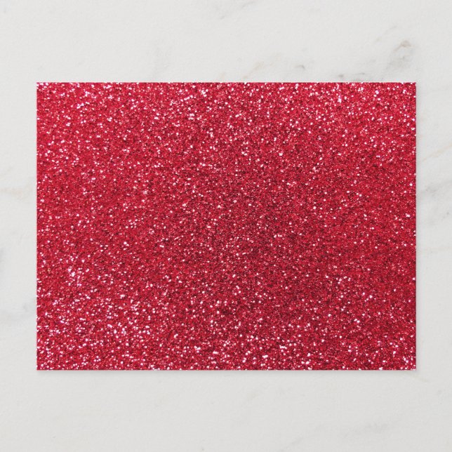 Cartão Postal Glitter vermelho (Frente)