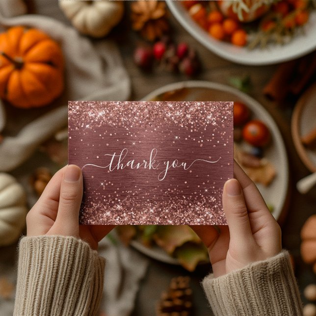 Cartão Postal Glittery Brick Red Foil aniversário de 40 anos Obr (Glittery Brick Red Foil 40th Birthday Thank You Postcard)