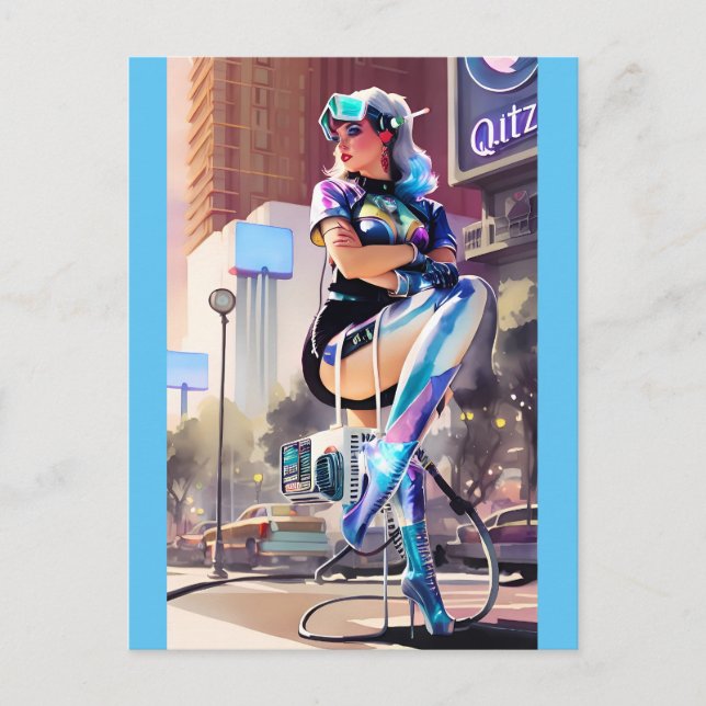 Cartão Postal Glitz, Qitz e Glamor Ken Gage Art (Frente)