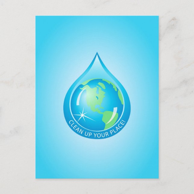 Cartão Postal Globo em Waterdrop (Frente)