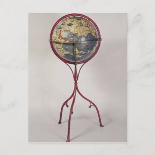 Cartão Postal Globo Terrestre, mostrando o Oceano Índico