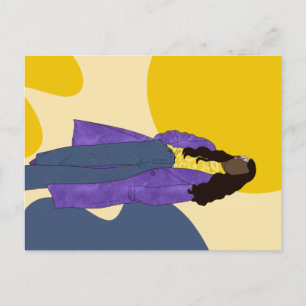 Cartão Postal Glória Sunshine - Arte Negra Única Feita à Mão