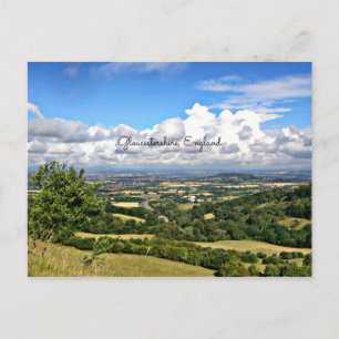 Cartão Postal Gloucestershire, paisagem da Inglaterra