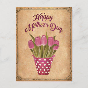 Cartão Postal Glücklicher Muttertag Vintage