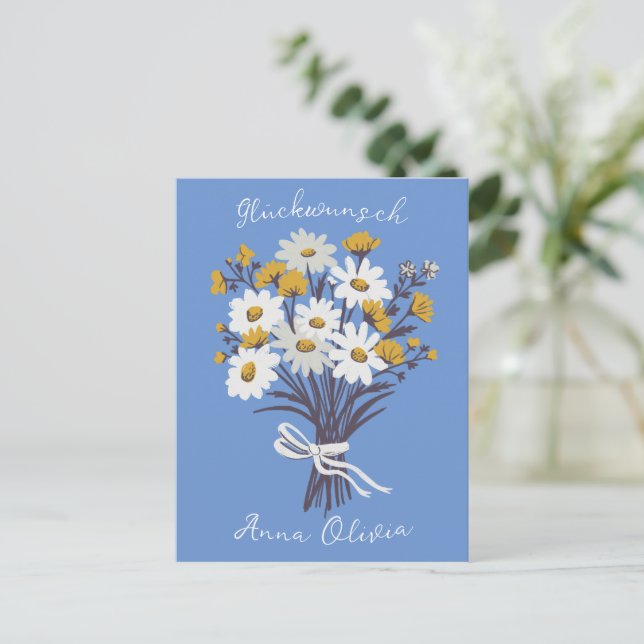 Cartão Postal Gluckwunsch Geburtstag Personalisiert Ihr Name  (Em pé/Frente)