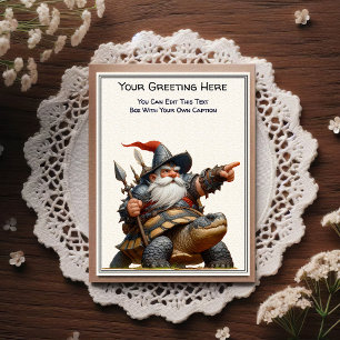 Cartão Postal Gnome de Qualquer Ocasião e Livro de Histórias do