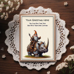 Cartão Postal Gnome de Qualquer Ocasião e Livro de Histórias do