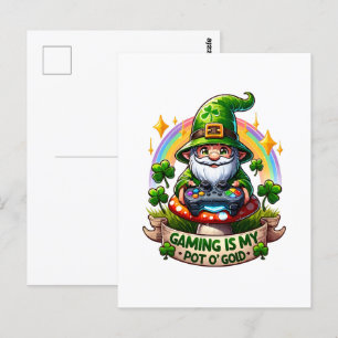 Cartão Postal Gnomo do Jogador do Dia de Patrick