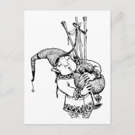 Cartão Postal Gnomo e seus Bagpipe