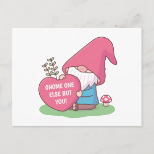 Cartão Postal Gnomo Ninguém Além de Você, Pun Amor Fofo