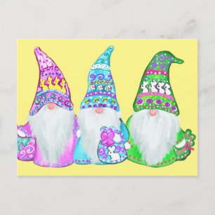 CARTÃO POSTAL GNOMOS DA PÁSCOA
