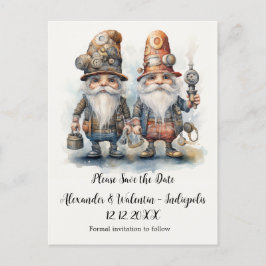 Cartão Postal Gnomos do Partido Guardar a data