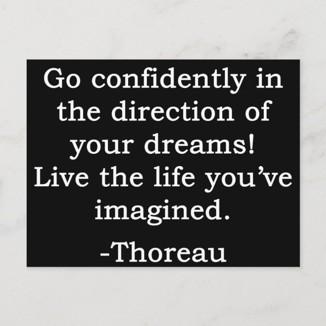 Cartão Postal Go Confidently and Live (Frente)