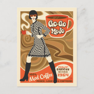 Cartão Postal Go Mojo Coffee