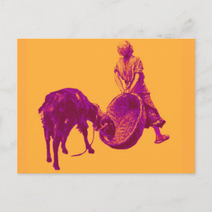 Cartão Postal Goat Boy Vintage Meyerheim Pop Art Cute 1893 Child