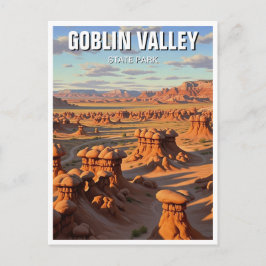 Cartão Postal Goblin Valley State Park Utah Sunset