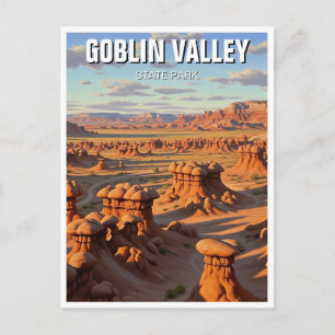Cartão Postal Goblin Valley State Park Utah Sunset