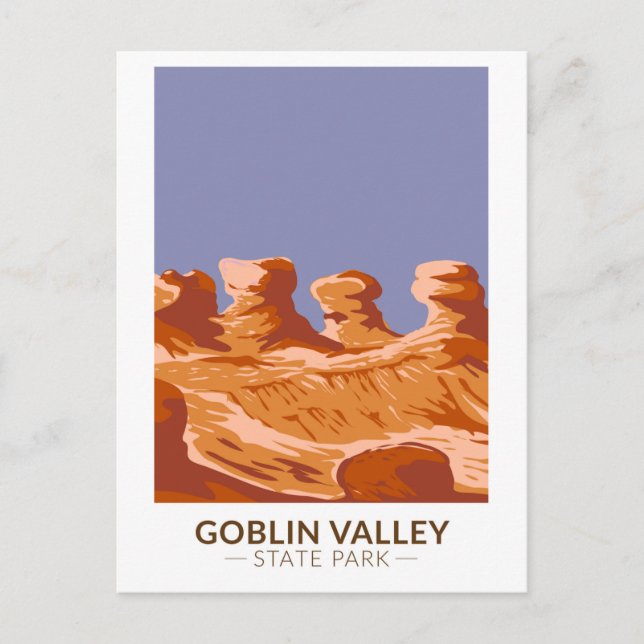 Cartão Postal Goblin Valley State Park Utah Vintage (Frente)