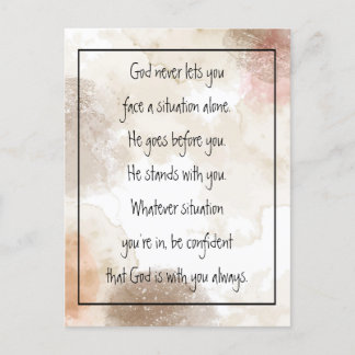 Cartão Postal God With You Always Never Alone Inspirational Po
