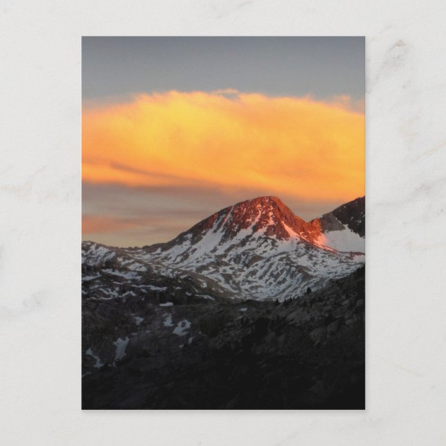 Cartão Postal Goddard Divide Alpenglow - John Muir Trail (Frente)