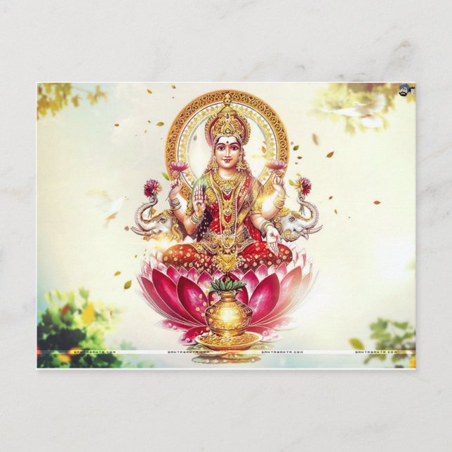 CARTÃO POSTAL GODDESS LAKSHMI (Frente)