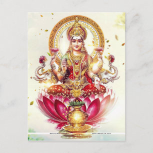 CARTÃO POSTAL GODDESS LAKSHMI