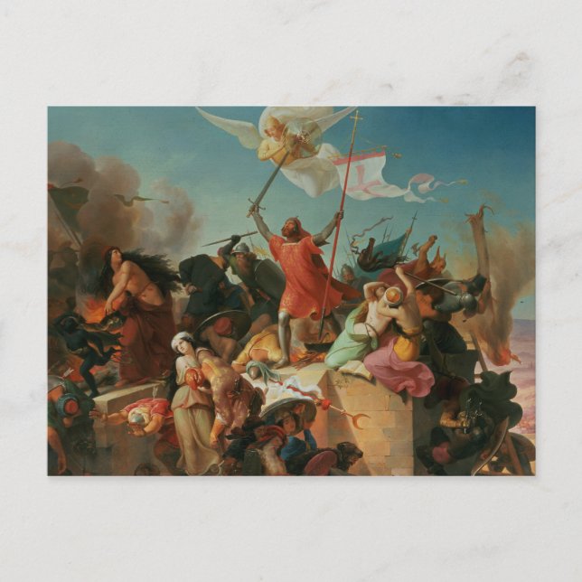 Cartão Postal Godfrey de Bouillon, cruzador francês (Frente)