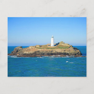 Cartão Postal Godrevy Lighthouse em Cornwall