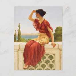 Cartão Postal Godward O Sinal Bela Mulher Retrato