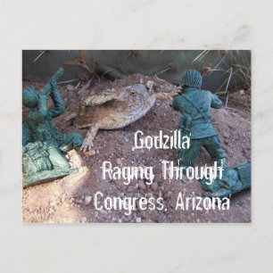 Cartão Postal Godzilla Enfurece Através Do Congresso