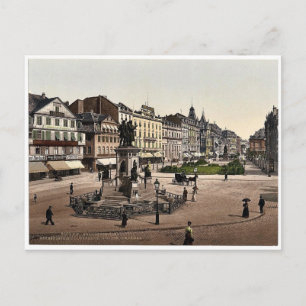 Cartão Postal Goethe's Place e Goethe-Gutenburg Monument, Fran