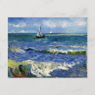 Cartão Postal Gogh Seascape perto de Les Saintes-Maries-de-la-Me