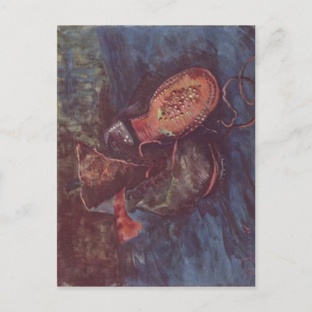 Cartão Postal Gogh, Vincent Willem van Stilleben, Ein Paar Schuh (Frente)