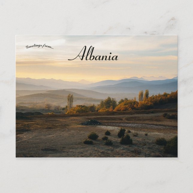 Cartão Postal Golaj Albânia (Frente)