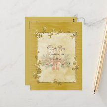 Gold Elegant Sparkly Frame Save the Date
