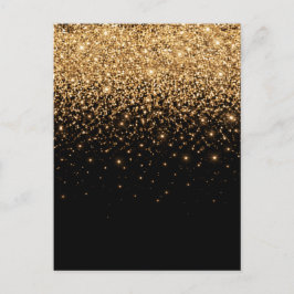 Cartão Postal Gold Glitter Sparkle Elegant Luxury Texture       