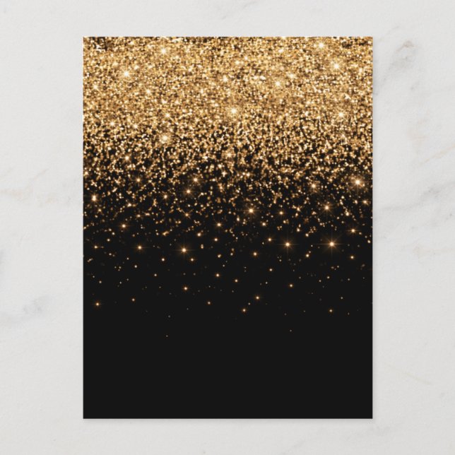 Cartão Postal Gold Glitter Sparkle Elegant Luxury Texture        (Frente)