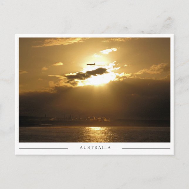 Cartão Postal Golden Cronulla Sunrise – Sydney Australia (Frente)