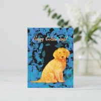 Cartão Postal Golden Doodle