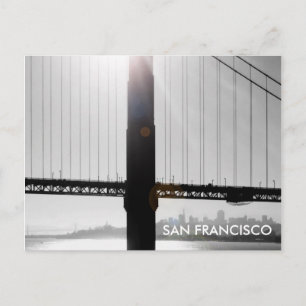 Cartão Postal Golden Gate Bridge Postcard (Black & White)