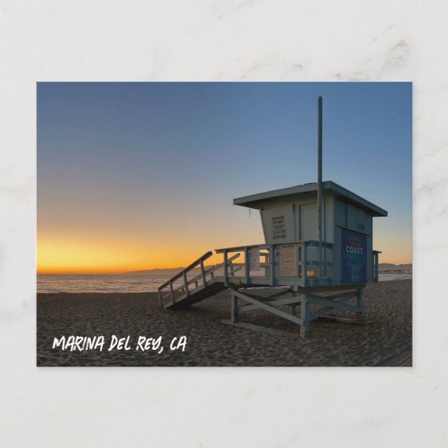Cartão Postal Golden Hour Sunset - Marina Del Rey, CA (Frente)