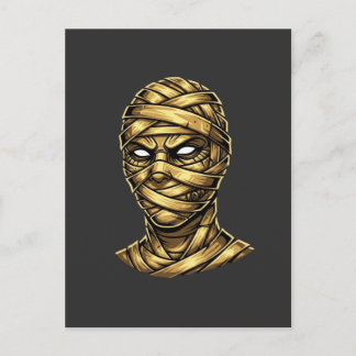 Cartão Postal Golden Mummy Pharaoh - Ancient Egypt Streetwear